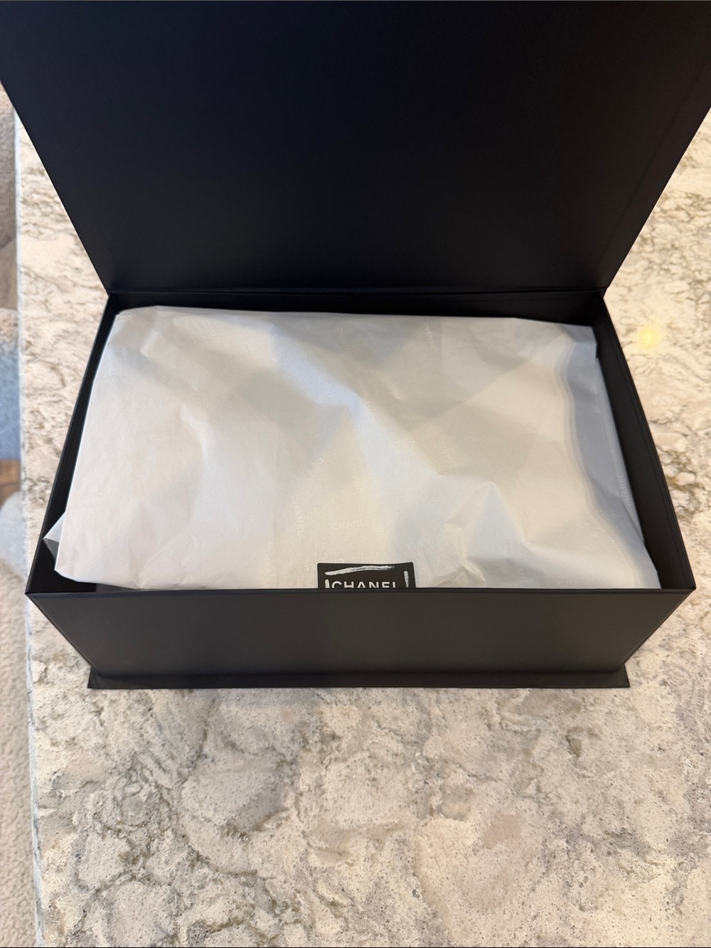 CHANEL Black Matte Organizer Box with White Logo - Picture 2 of 5
